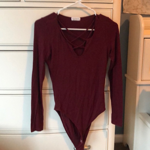 Full Tilt Long sleeve one piece. Buttons on bottom - Picture 2 of 5